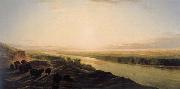 A Herd of Bison Crossing the Missouri River Jean-Baptiste Deshays